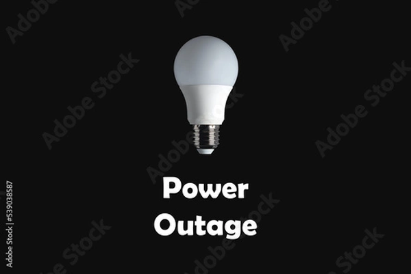 Obraz Bulb without electricity symbolizing power outage.