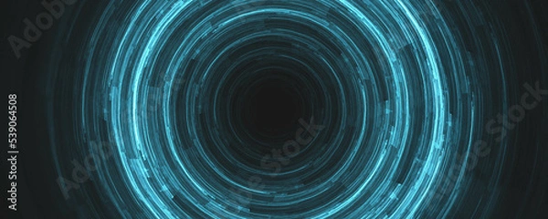 Fototapeta blue space time machine hole background