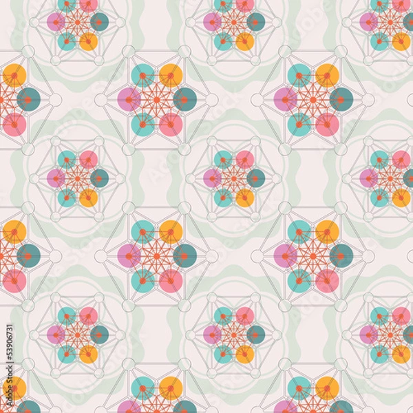 Obraz flower of life seamless pattern