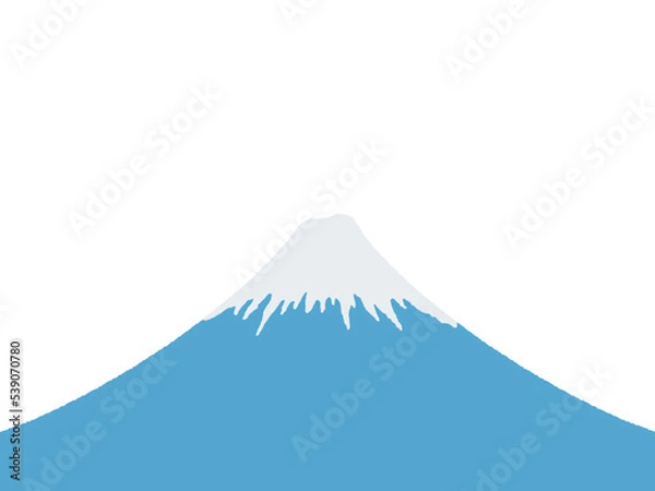 Obraz 単体の富士山の風景イラスト 年賀状素材
