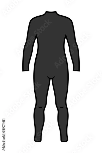 Obraz Wetsuit pictogram vector Illustration on a white background.