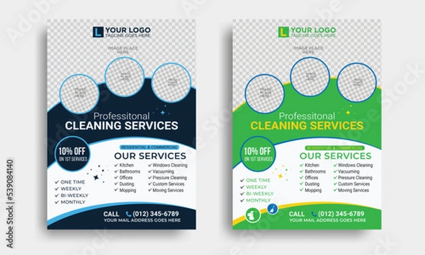 Obraz house cleaning services flyer