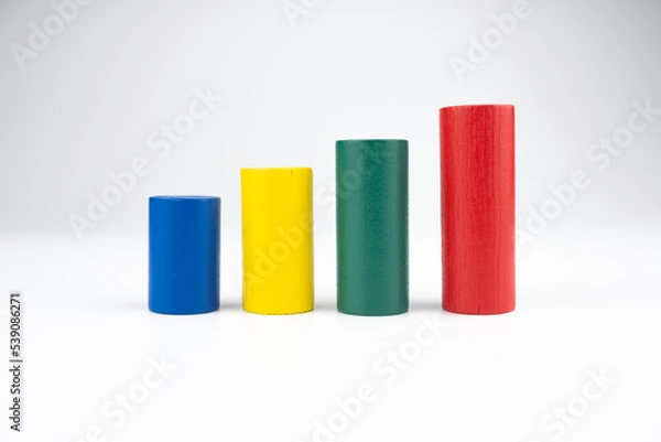 Obraz Wooden bar chart 