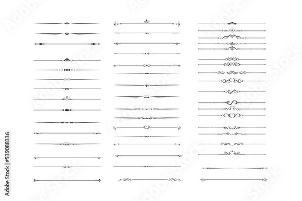 Fototapeta Classical Ornamental Divider Lines Bundle