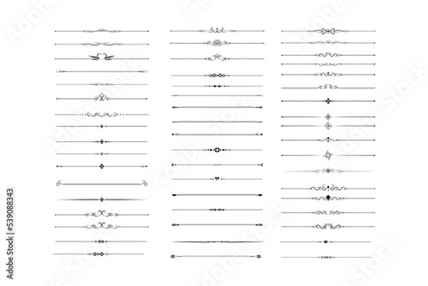 Fototapeta Classical Ornamental Divider Lines Bundle