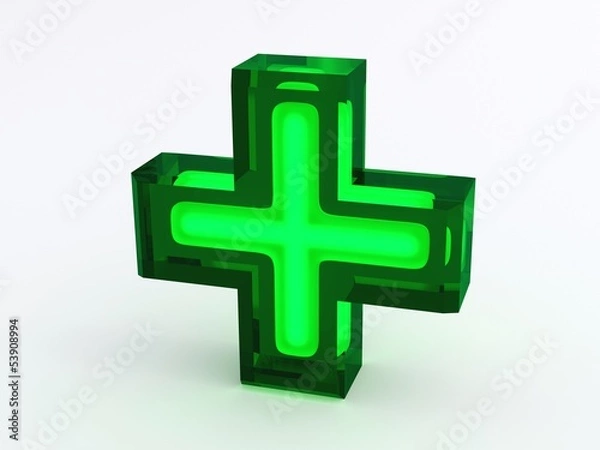 Obraz Green Medical Cross Sign