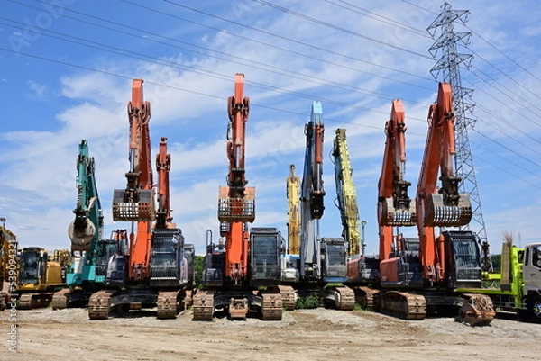 Obraz 活躍の出番を待つ重機