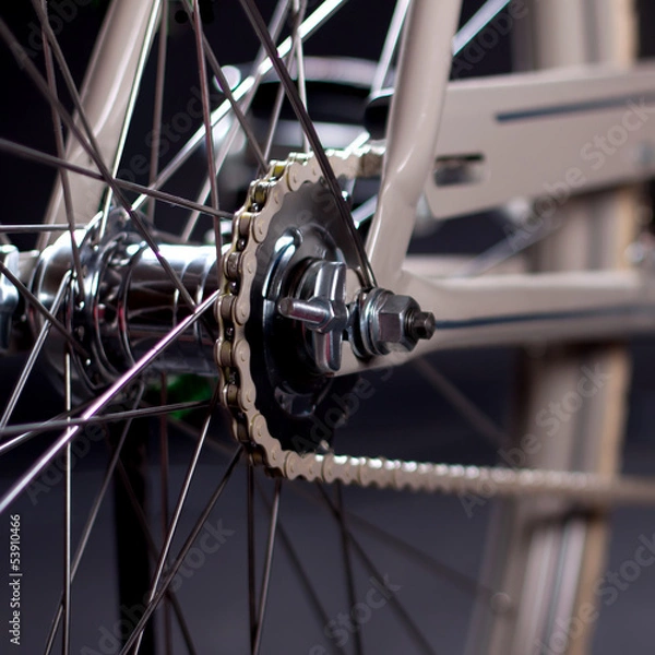 Fototapeta Old refurbished retro bike - Details