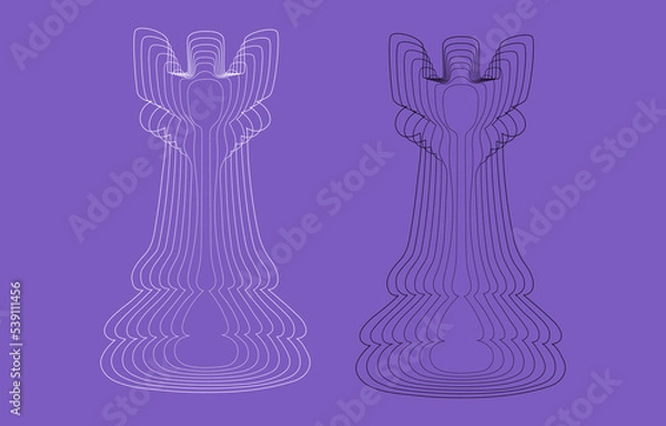 Obraz Vector chess pieces with the rook icon. Chess piece.