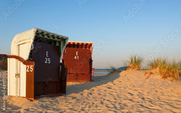 Obraz Strandkörbe auf Borkum