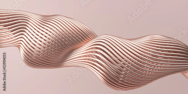 Fototapeta Abstract Metallic shape 3d illustration.