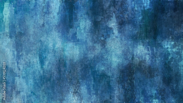 Fototapeta 青のラフなペイント。グランジ背景素材。