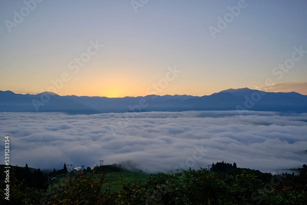 Fototapeta beautiful cloud sea in Uonuma, Oct 16th, 2022, A