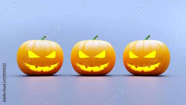 Fototapeta Pumpkins for Halloween. 3d render