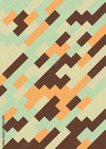 Fototapeta Abstract Geometric Pattern generative computational art illustration