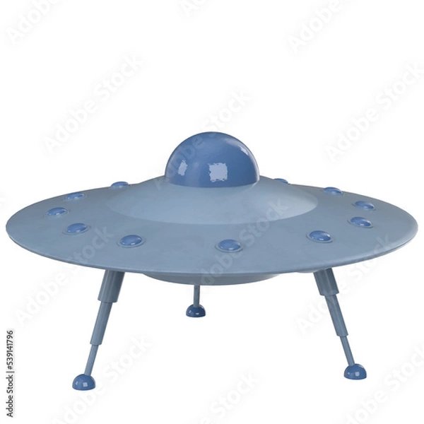 Fototapeta 3d rendering illustration of a flying saucer