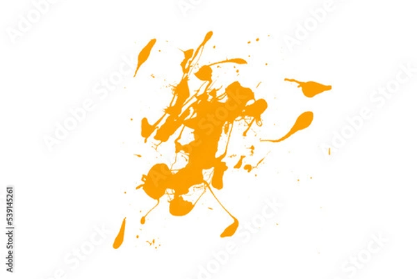 Obraz Farbspritzer Fleck orange transparent PNG