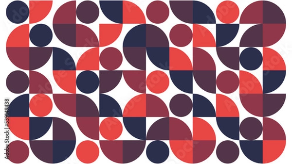 Fototapeta A collection of brown full and quarter circles with a unique pattern. 