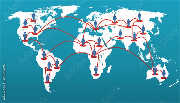 Fototapeta Social network