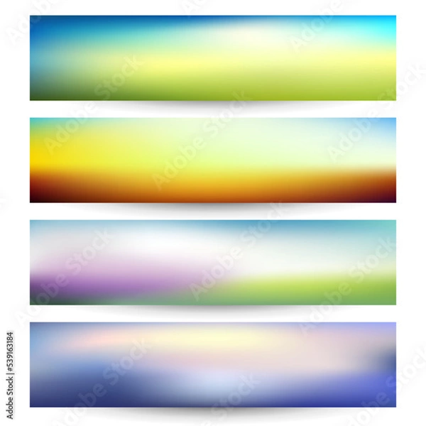 Fototapeta Abstract smooth gradient background banners - eps10