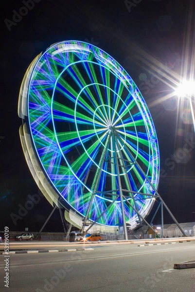 Obraz ferris wheel in the night