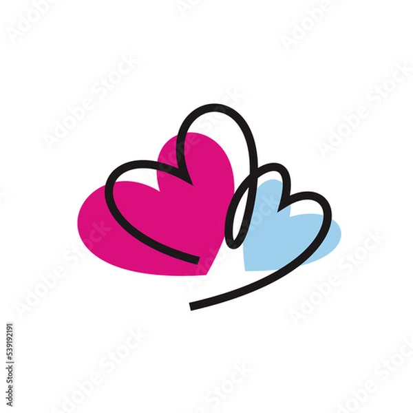 Fototapeta two hearts that take care of each other