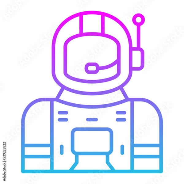 Obraz Astronaut Line Gradient Icon