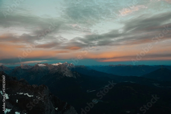 Obraz sunrise mountain range