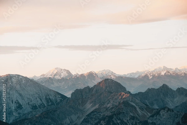 Obraz sunrise mountain range