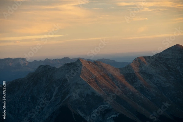 Obraz sunrise mountain range