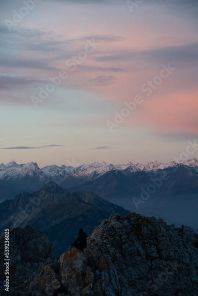 Obraz sunrise mountain range