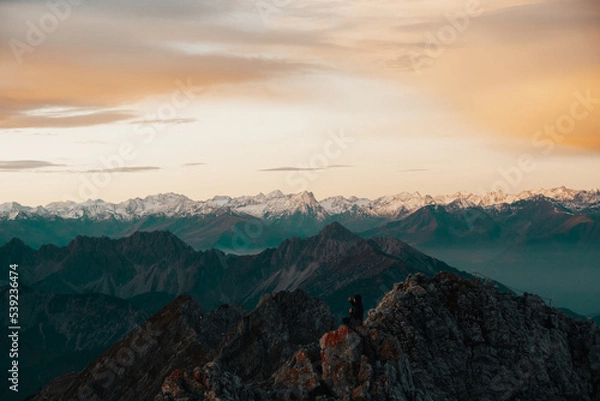 Obraz sunrise mountain range