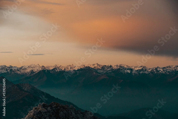 Obraz sunrise mountain range