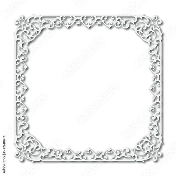 Fototapeta Frame, in the style of an ornament, Vector illustration eps 10, Art.	