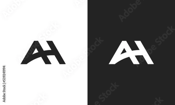 Obraz AH, HA letters initial monogram logo icon