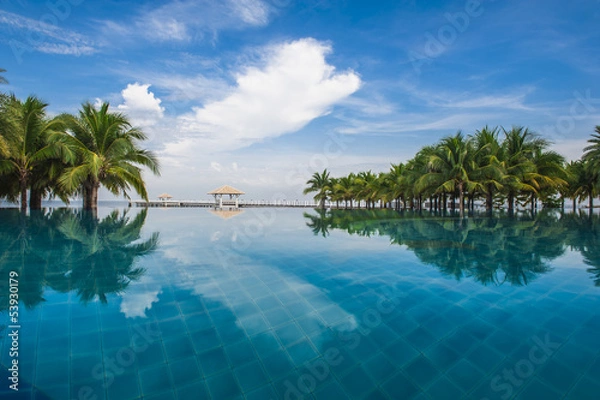 Obraz Swimming pool sea view