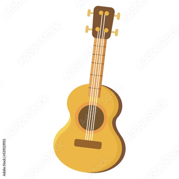 Fototapeta Isolated wooden guitar icon Flat design Vector