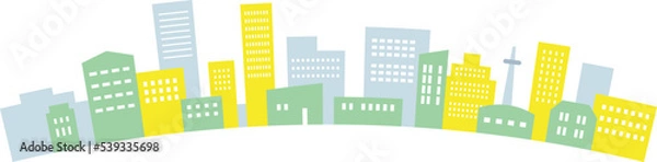 Fototapeta 街の風景のベクターイラスト