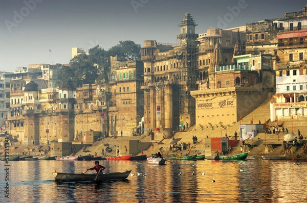 Obraz on the river Gange in Varanasi