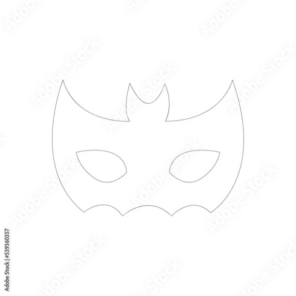 Fototapeta Halloween Eye Masks vector illustration. Halloween bat mask vector Perfect for coloring book, textiles, icon, web, painting, children's books, t-shirt print.