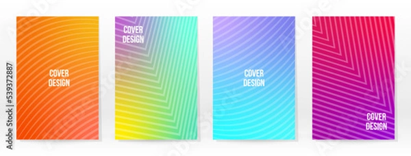 Fototapeta Minimal Poster. Pastel Soft. Rainbow Gradient Set.