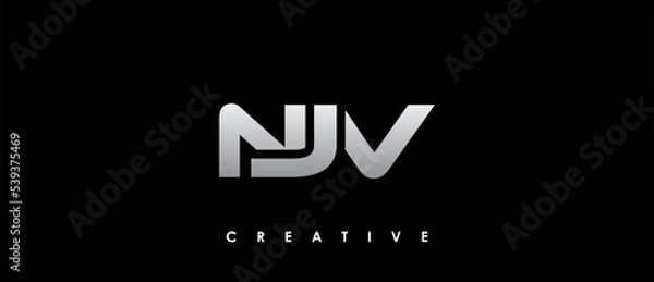 Obraz NJV Letter Initial Logo Design Template Vector Illustration