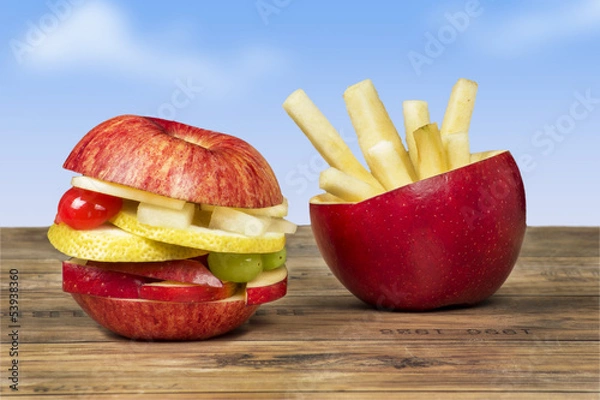 Obraz healthy fast food