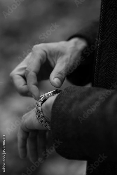 Obraz male portrait b/w