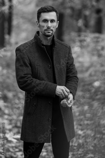 Obraz male portrait b/w