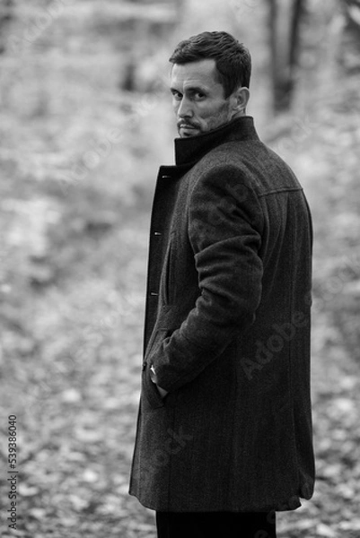 Obraz male portrait b/w