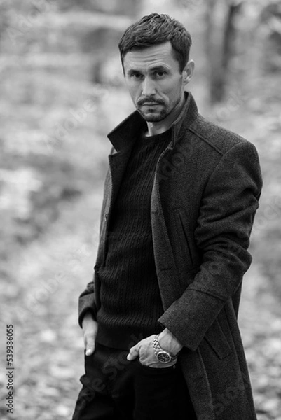 Obraz male portrait b/w