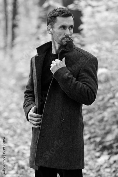 Obraz male portrait b/w