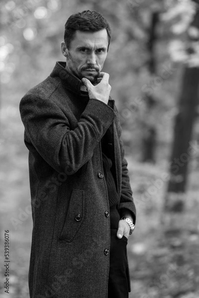 Obraz male portrait b/w