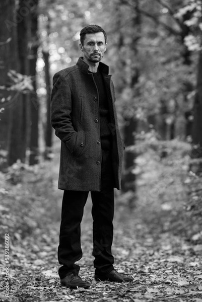 Obraz male portrait b/w